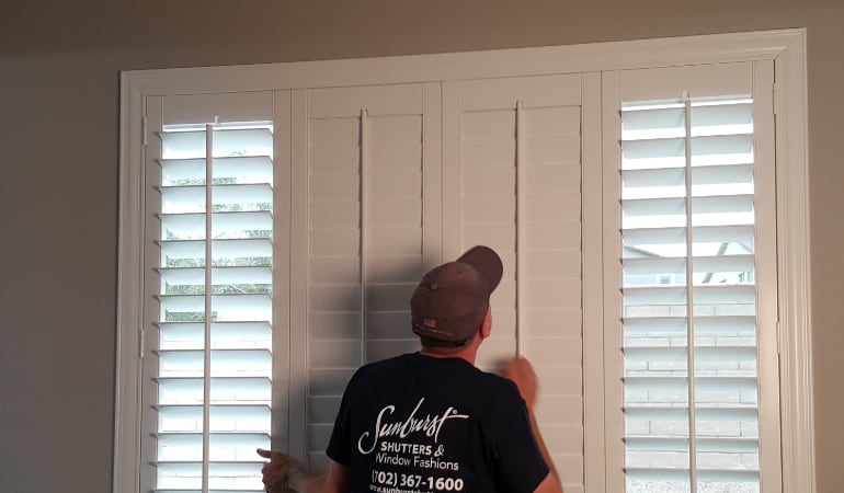 Installation of plantation shutters in Minneapolis